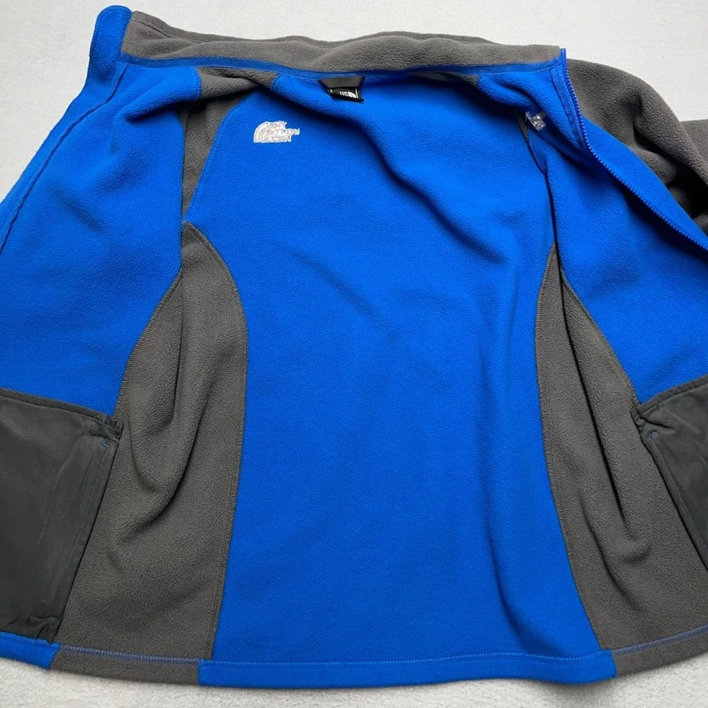 The North Face Fleece Jacket‎ Blue Gray Zip Up Outdoor Hiking Adult Medium pile